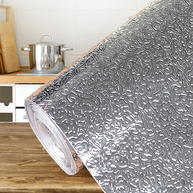 제이와이홀딩스 주방 벽 가스렌지 주변 잘라쓰는 은박 기름때 방지 시트지, 1개