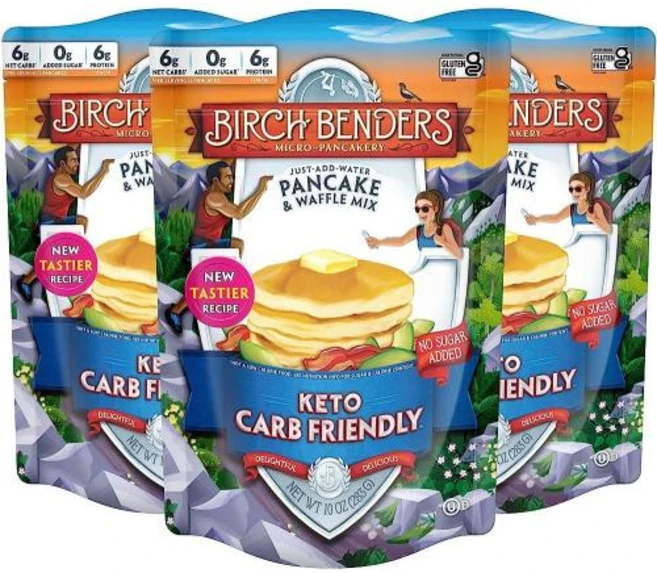Birch Benders 케토 팬케이크 와플 믹스 3팩 10oz 미국직구, 1) 10 Ounce Pack of 3, 없음 - 쿠팡