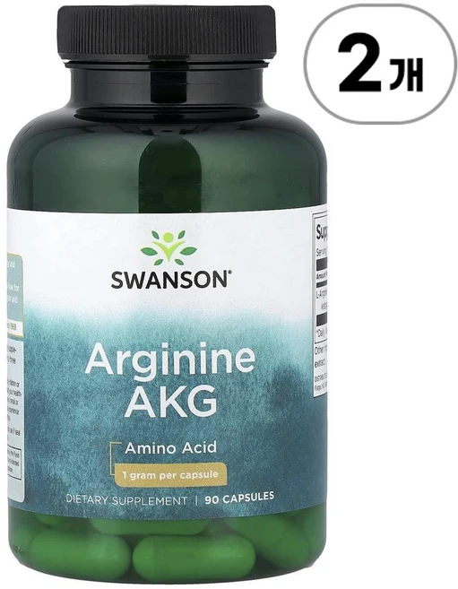 스완슨 아르기닌 AKG 1g Swanson Arginine AKG 1 g 90정, 2개 - 쿠팡
