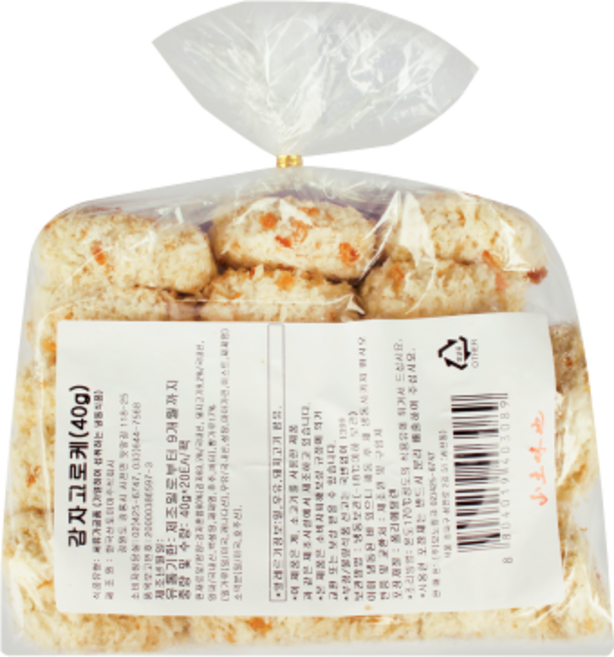 모노마트 감자고로케 800g (40g/20ea) X 2팩 BOX [한국산토미야], 2개