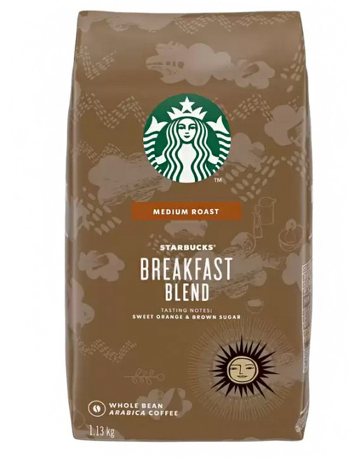 코스트코 스타벅스 커피 블랙퍼스트 모닝 원두 미디엄 로스팅 블렌드 커피콩 대용량 STARBUCKS COFFEE WHOLE BEAN, 1개, 1.13kg