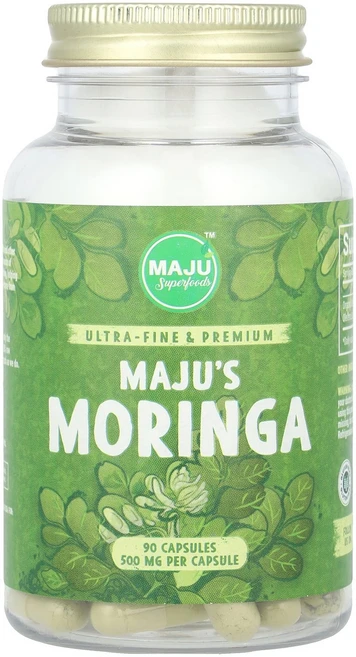 Maju Superfoods Maju's Moringa 90 Capsules 500 mg per Capsule, Maju Superfoods, Maju's Moring, 1개 - 쿠팡