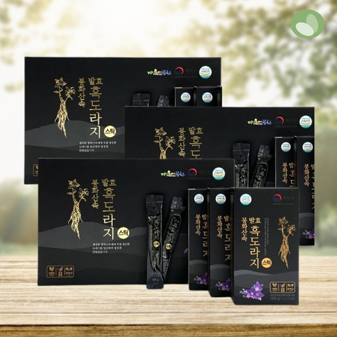 봉화산속 봉화산 발효 흑도라지 스틱 스틱형, 10g, 90개