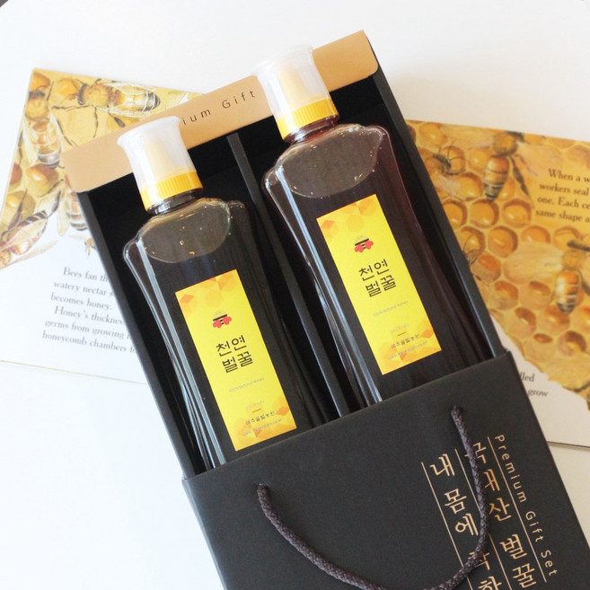 여주꿀벌농원 밤야생화꿀 튜브 1kg x 2 꿀선물세트 천연벌꿀 꿀답례품, 2kg, 1개