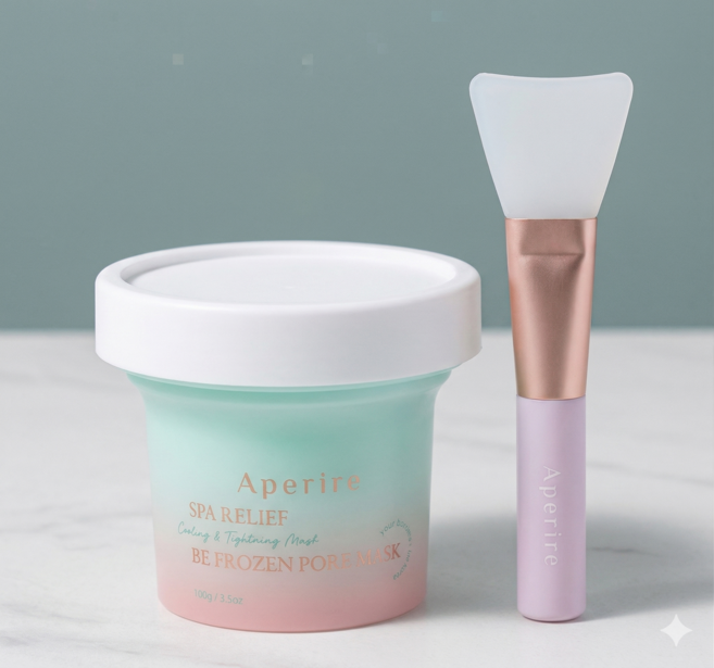 아페리레 스파 릴리프 비 프로즌 포어 마스크 브러쉬세트, 1개, 1개입