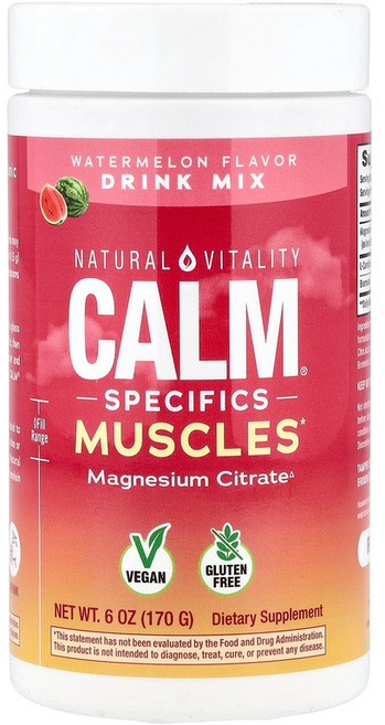 Natural Vitality 바이탈리티 CALM 마그네슘 시트레이트 드링크 믹스 수박맛 170g 미네랄보충제, Natural Vitality 바이탈리티 CALM 마그, 1개
