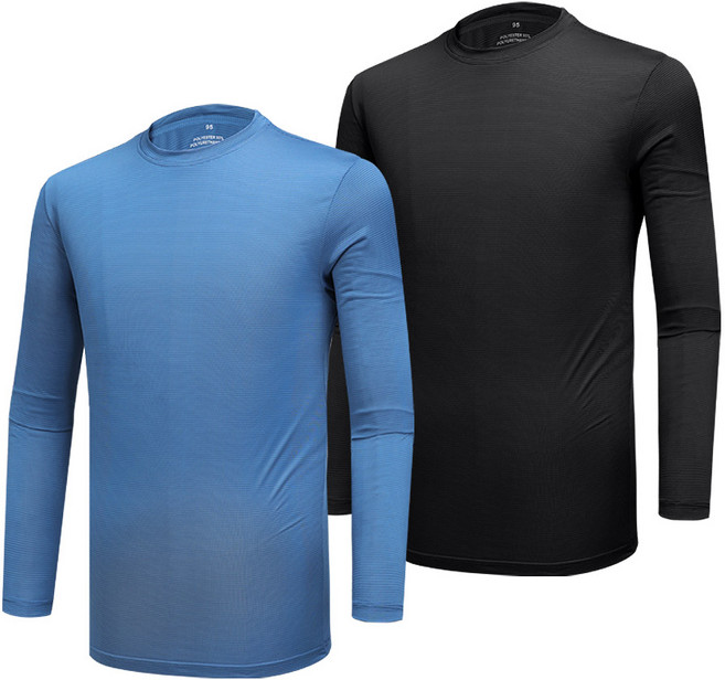 [이지바이] (1+1) 남성 냉감 긴팔 티셔츠_얼음땡 아이스 쿨링원단 등산 아웃도어 골프 이너 긴팔티