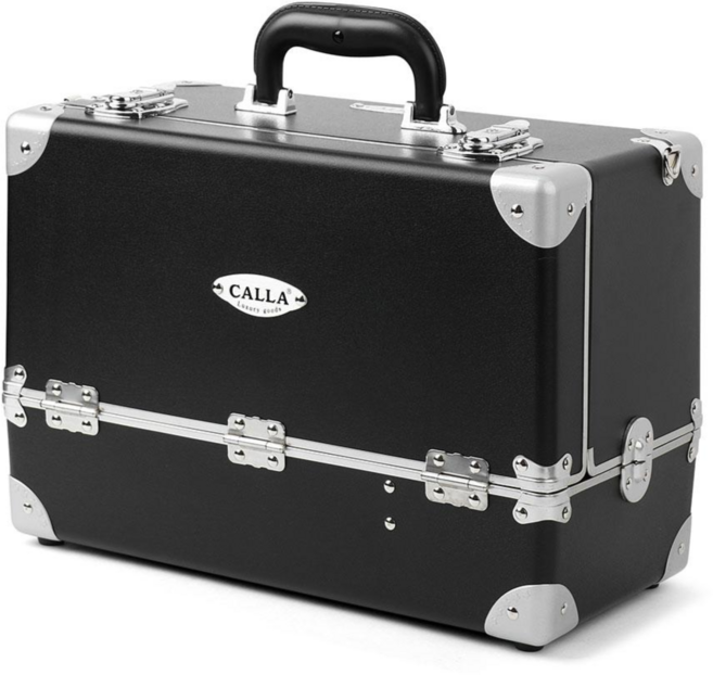 CALLA명품 4단공간 특대 고급형 메이크업박스, 1개, 블랙