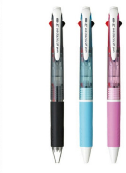 유니 제트스트림 SXE3-400 0.5/0.7 3색 3개 세트, 0.7 3개 블랙+하늘+핑크