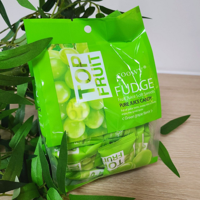 탑젤리 청포도젤리 coowy fudge 탑푸르트 까먹는 포도젤리, 9개, 320g