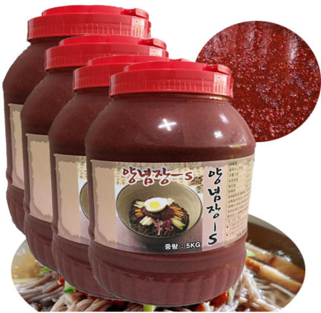 봉평원 막국수 다데기 양념장-1박스(5kgx4통) 업소용 막국수용 닭갈비 양념장, 1개, 5kg