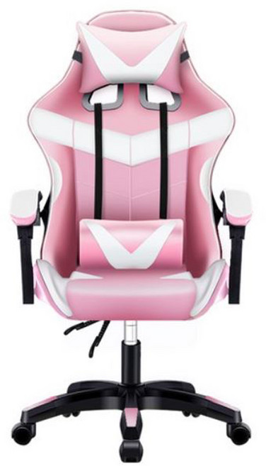 Kurua 컴퓨터 게이밍의자, 핑크+화이트