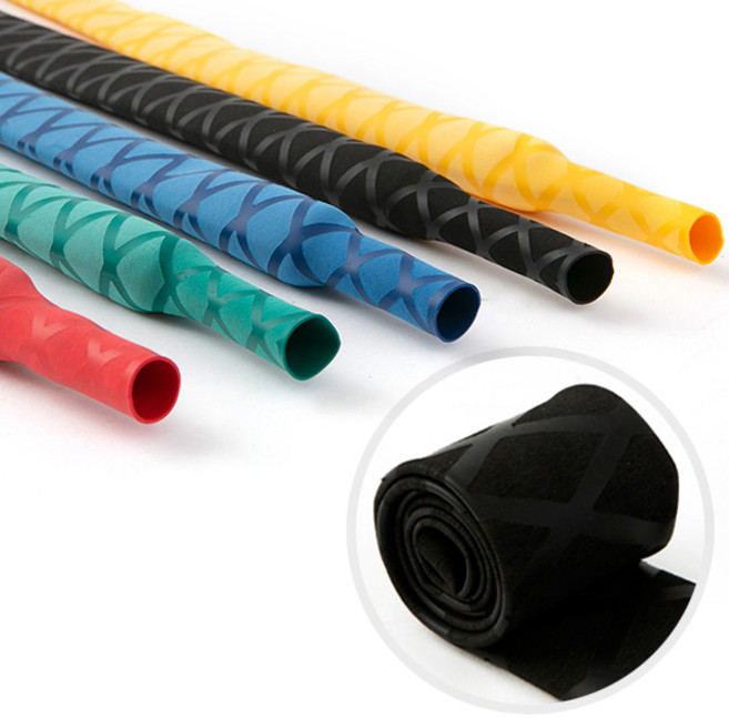 ZIO-BIZ 낚시대 손잡이 고무 열수축튜브 50cm / 논슬립 수축튜브 수축고무 열수축고무 낚시대그립 낚시용품 당구 탁구채 배드민턴 테니스 골프채 오토바이핸들 손잡이 고무, 블랙