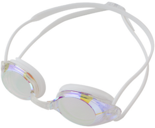 요거꾹 프리미엄 미러 수경 김서림방지, 오프화이트, 1개