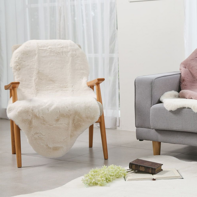 양털 러그 샤기 카페트 소파패드 2인용 60x140cm 사이즈 인조퍼 매트 거실 매트