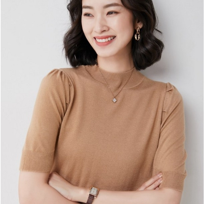 유성마켓 니트반팔티 여름 반팔티 심플 무지 반팔티 5종 컬러