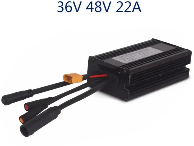 방수 전기 자전거 컨트롤러 듀얼 모드 홀 센서 센서리스 LED LCD 36V 48V 500W 14A 22A 9 Mosfet, [01] 36V 48V 22A, 1개