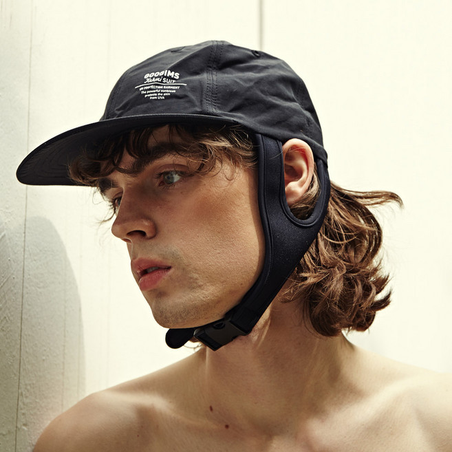 구김스 서핑모자 서프캡 방수 챙넓은 끈달린 비치캡 남자 여자 워터파크 여행룩, S type, 블랙(BLACK)