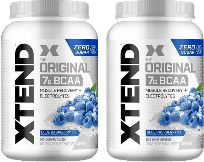 엑스텐드 더 오리지널 7G BCAA 파우더 머슬 리커버리 + 엘렉트롤리츠 블루 라즈베리 아이스, 1.215kg, 2개 - 쿠팡