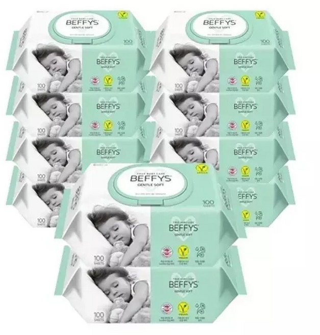 코디 코디 베피스 젠틀 소프트 물티슈 캡100매 10팩, 10박스, 100매입