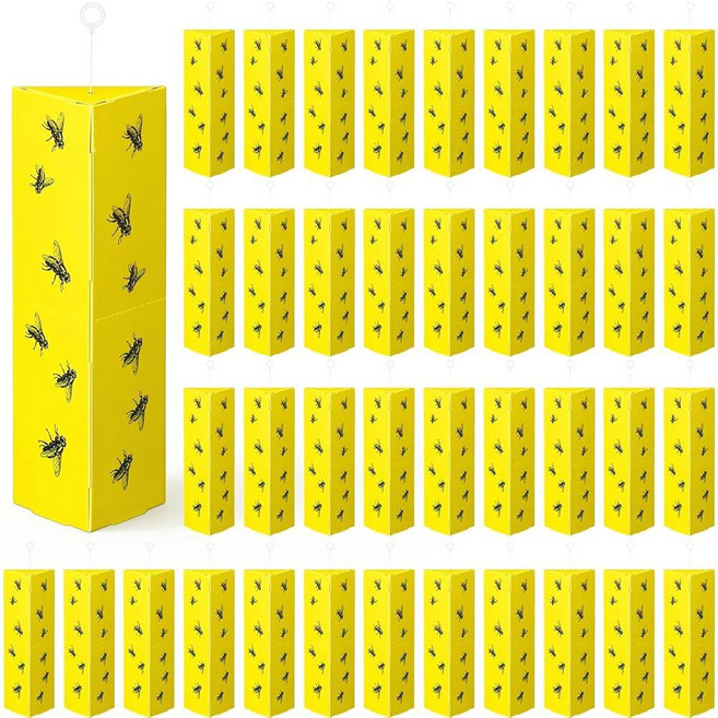미국출고 평점4.5+ 239051 Mysora 50 Pack Sticky Fly Traps Indoor Outdoor Hanging Yellow Gnat Killers Mosq, 미국출고 평점4.5+ 239051 Mysora 50 P