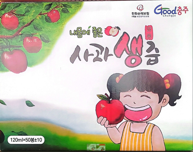 내몸에 좋은 사과생즙, 100개, 120ml