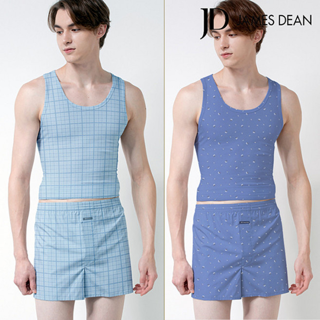 좋은사람들 명품속옷 제임스딘 프리미엄 60수 면실크 런닝 트렁크 4종세트