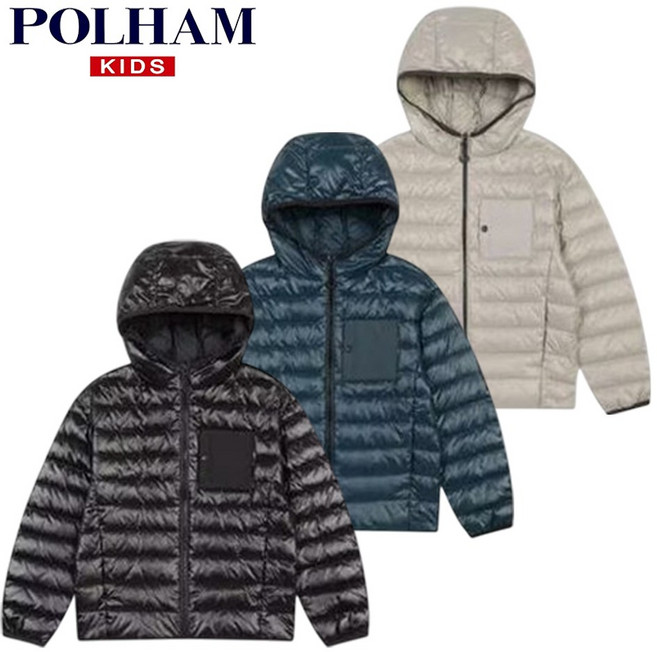 [매장발송] 폴햄 키즈 남여 경량 다운 자켓 후드 패딩점퍼 KC인증 유치원 초등 중등 학생 소풍 캠핑 간절기 겨울