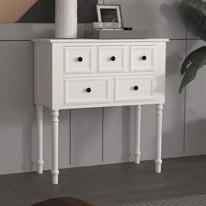 엔틱풍 콘솔형 서랍형 테이블 2단수납 업소용 현관 수납장, C03