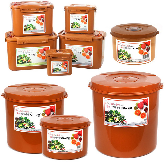 토탈하우스 이젠 사각 황토진공항아리 이젠황토누름독, 1개, 7.4L