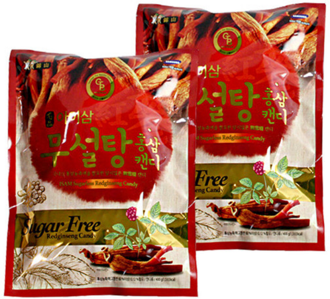 아이삼 무설탕 홍삼 캔디 (약) 당제로 말티톨시럽59%, 2개, 400g