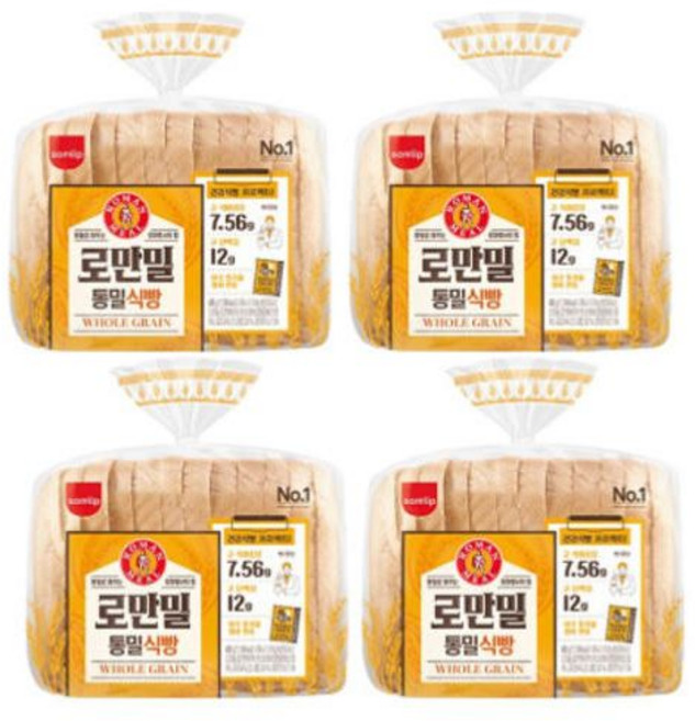 삼립 로만밀 통밀식빵 420g 4개