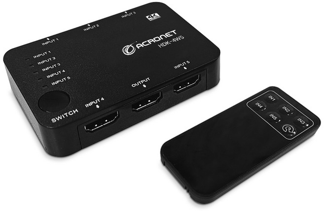 아크로넷 5:1 4K HDMI2.0 선택기 HDK-4W5, 1개