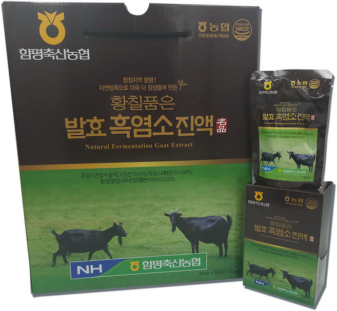 [함평축산농협] 황칠품은 발효 흑염소 진액, 1박스, 2.1L