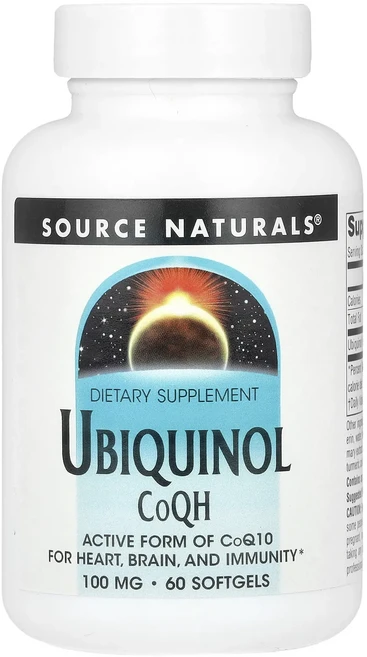 새해 첫좋은선물 Source Naturals 유비퀴놀 CoQH 100mg 소프트젤 60정 제대로 할인합니다, SourceNaturals유비퀴놀CoQH100mg소프트, 1개 - 쿠팡