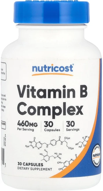 뉴트리코스트 비타민B 복합체 460mg 캡슐 30정, 1개 - 쿠팡