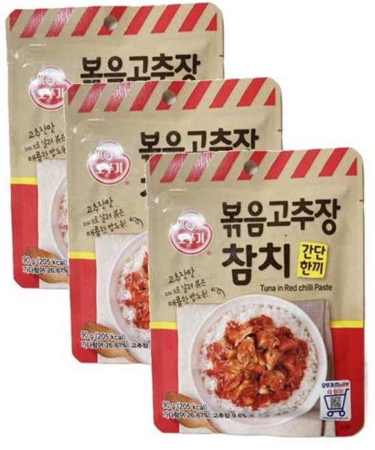오뚜기 간단한끼 볶음고추장참치(파우치), 95g, 4세트