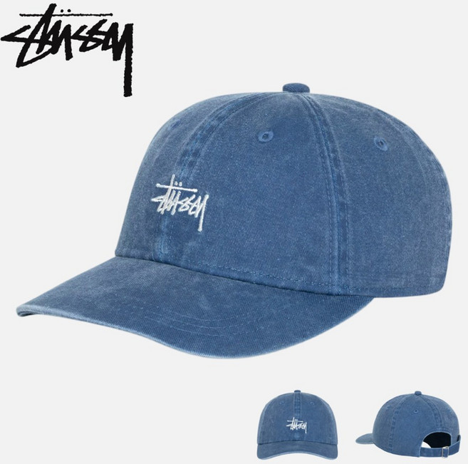 스투시 모자 로우 프로 워시드 볼캡 페이디드 네이비
