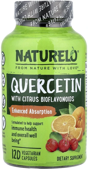 새해 첫좋은선물 NATURELO 퀘르세틴 시트러스 바이오플라보노이드 함유 베지 캡슐 120정 제대로 할인합니다, NATURELO퀘르세틴시트러스바이오플라보노이드함유베지캡, 1개 - 쿠팡