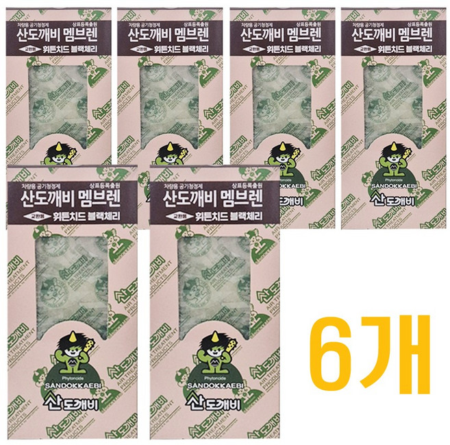산도깨비 멤브렌 산림욕 피톤치드, 블랙체리, 6개