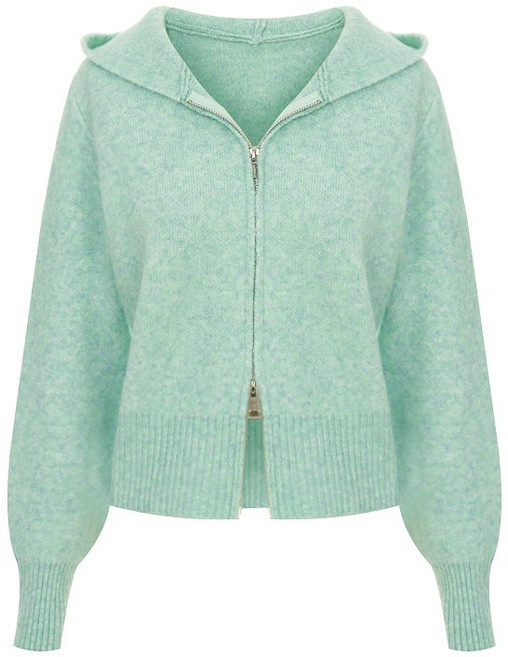 샐리 컬러투웨이울니트후드점퍼 I5C-CJP013