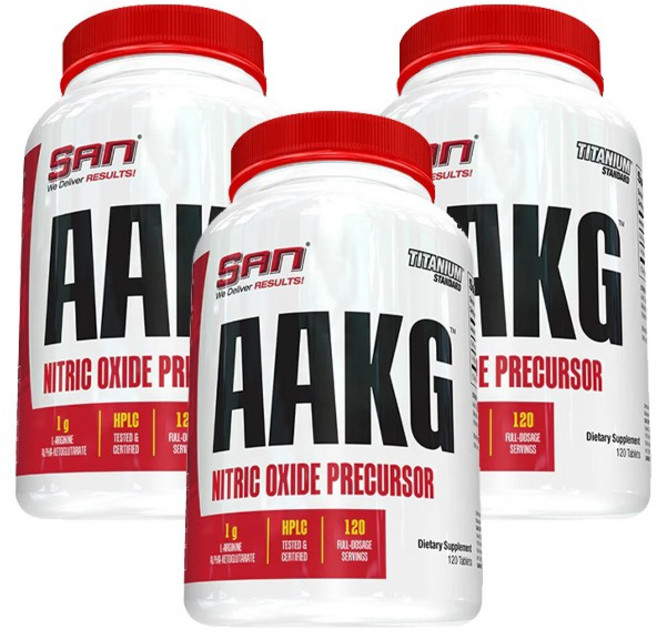 산 AAKG 니트릭 옥사이드 프리커서 타블렛, 120정, 3개
