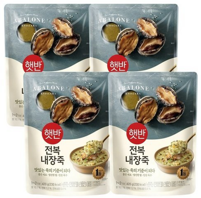 (신세계라이브쇼핑)CJ 햇반죽 전복내장죽, 420g