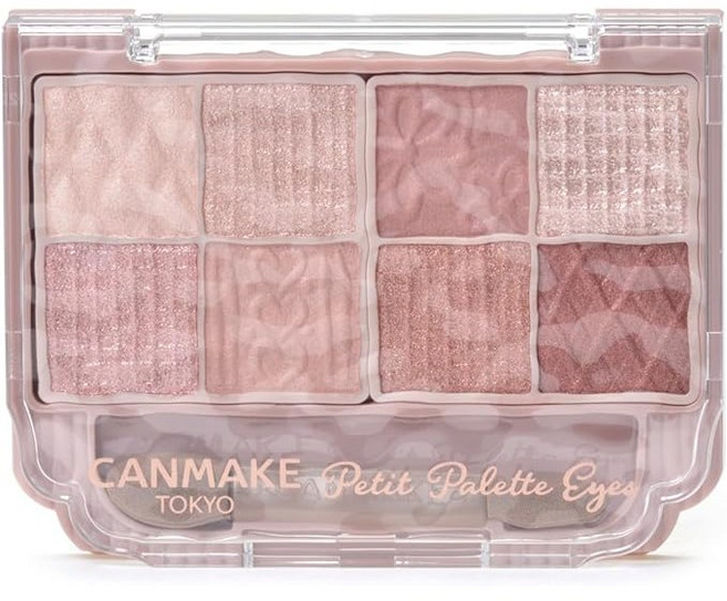 CANMAKE Petit Palette Eyes 八色眼影盤 02幸福栗子 輕巧便攜多樣眼妝, 1個