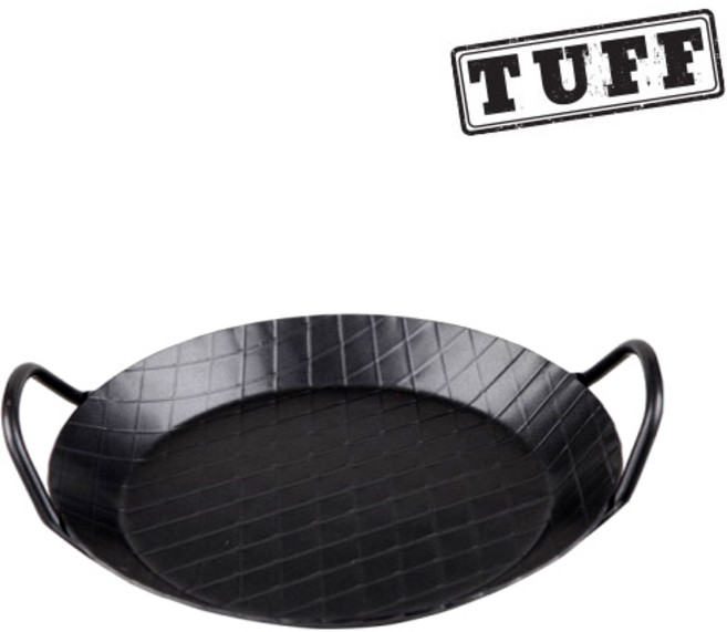 [TUFF]터프팬 무쇠 후라이팬 28cm /스테이크팬 / 빠에야팬/감바스팬/무쇠 코팅팬 / 캠핑 후라이팬 / 캠핑용 후라이팬 / 인덕션 포함 모든열원 사용, 1개