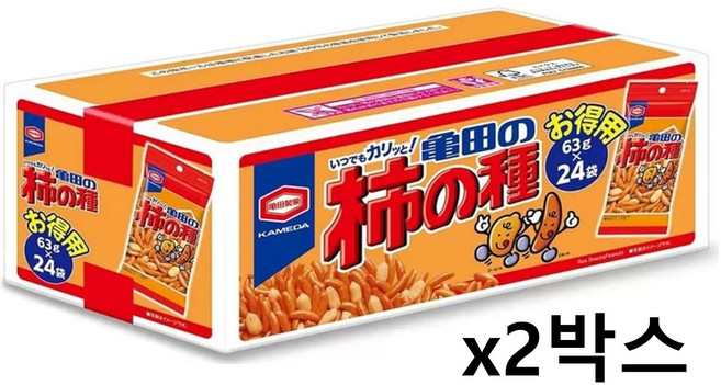 카메야 대용량 감씨과자 카키노타네 미니팩 24개입, 48개, 63g