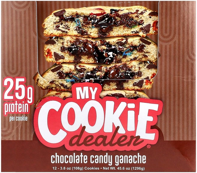 My Cookie Dealer Protein Protein Cookie 초콜릿 캔디 가나슈 12개입 개당 108g(3.8oz) (마이 쿠키 딜러 프로틴), My Cookie Dealer Protein Prote, 108g, 1 - 쿠팡
