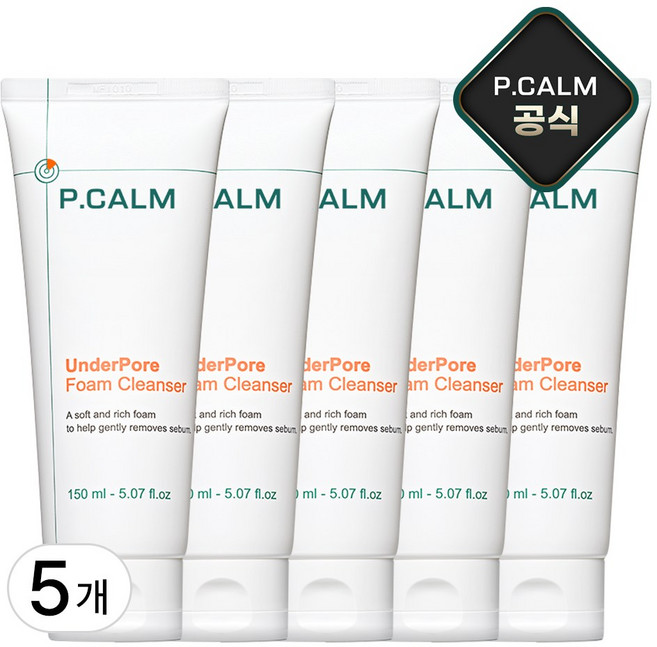 피캄 언더포어 바하 저자극 폼클렌징, 150ml, 5개
