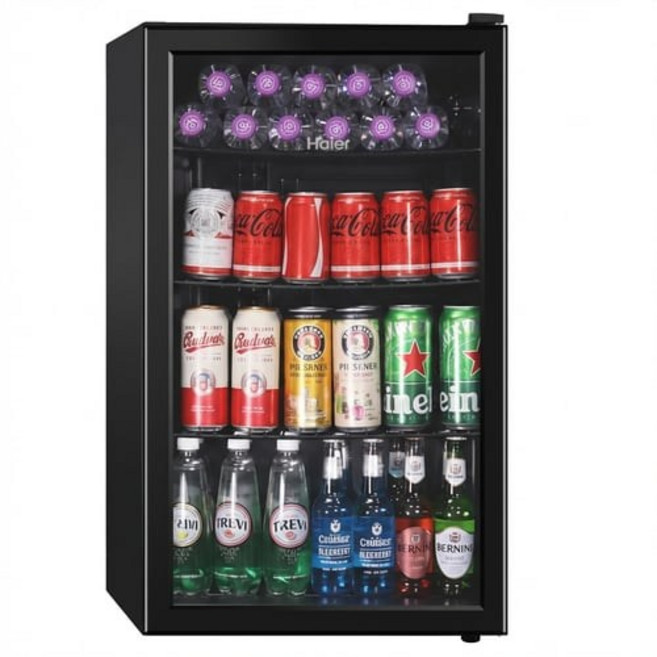 하이얼 쇼케이스 미니 냉장고 91L, 블랙, HSC91MDB