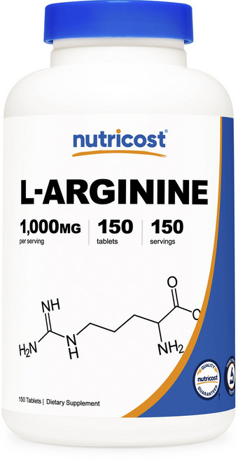 Nutricost L-精胺酸 1000mg 錠, 150錠, 1個